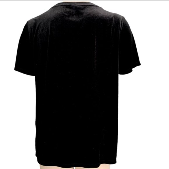 Old Navy Black Velvet Tee Sz S Short Sleeve Crew Neck #82B - Picture 7 of 10